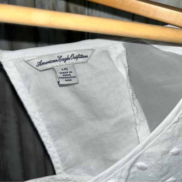 American Eagle White Sheer Ikat Blouse - Picture 6 of 6